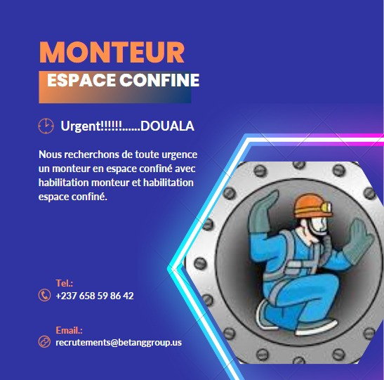 Monteur en espace confiné – Douala - Cameroun profile picture